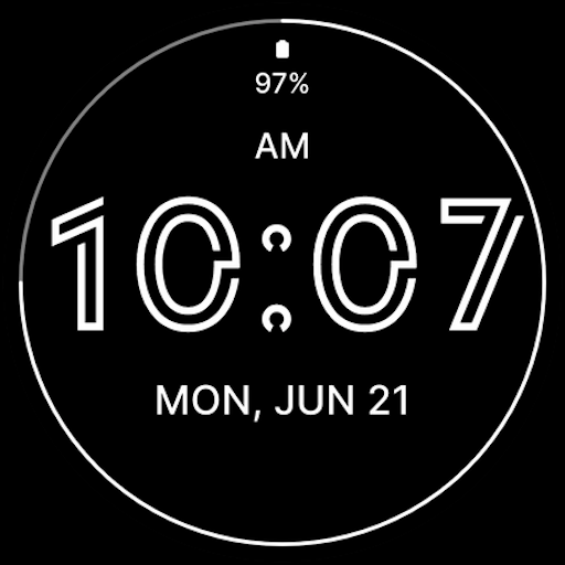 Stylish Black Watch Face