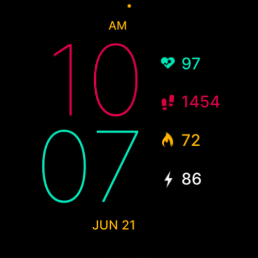 Super Color Minimal Watch Face