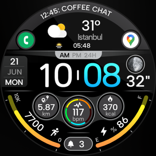 Digi Dash Clock - Watch Face