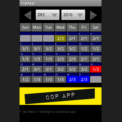 CopApp ! Calendar Schedule