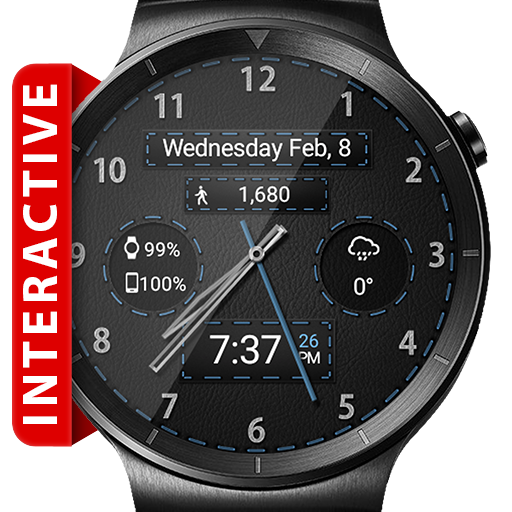 Black Leather HD Watch Face