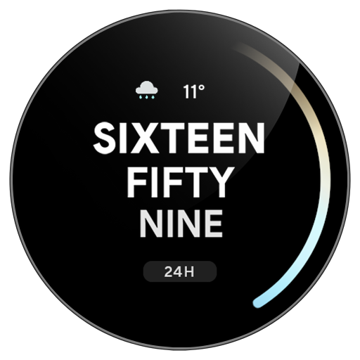 Awf Lines: Text Watch face