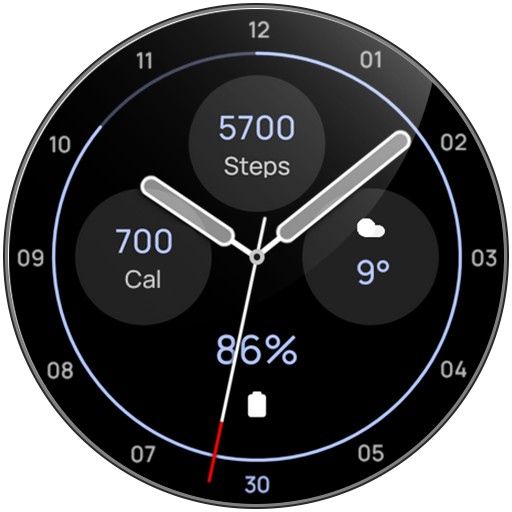 Awf OLED Analog: Watch face