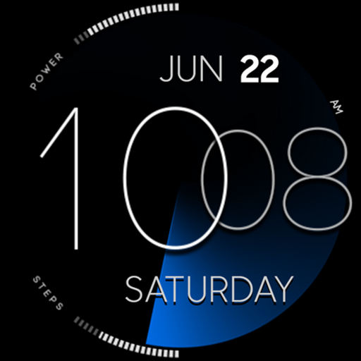 ZION Blue - digital watch face