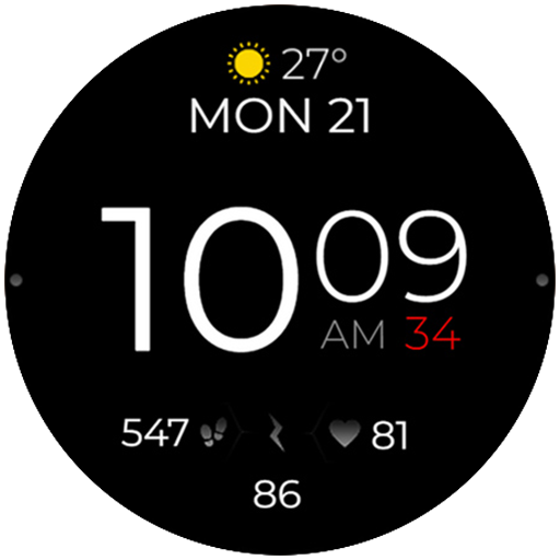 Battery Digital Watch Face