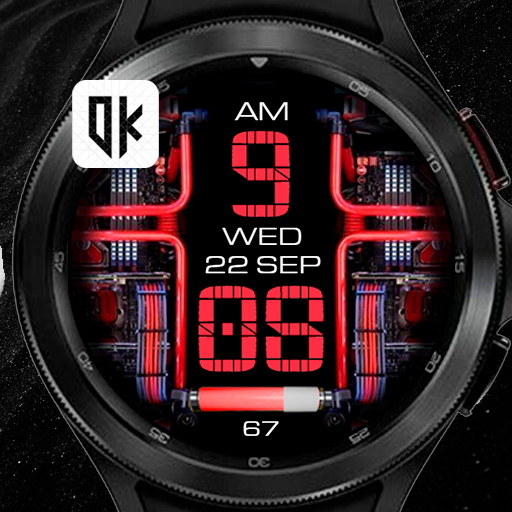 Techno. Multicolor watch face