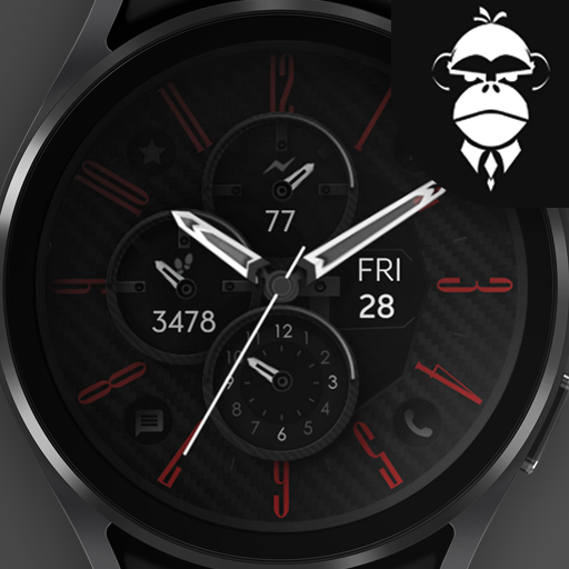 Carbon v8 Analog watch face