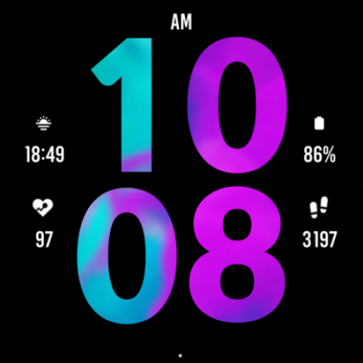 Purple Blue Watch Face