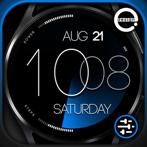 ZION Blue - digital watch face