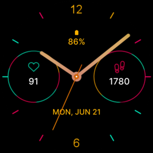 Color Analog Watch Face