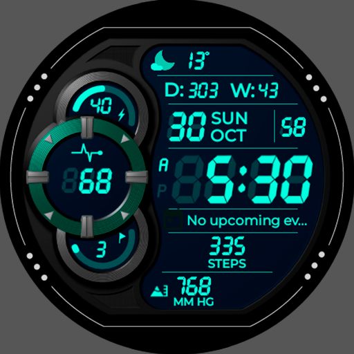 Chester G-Style LCD watch face