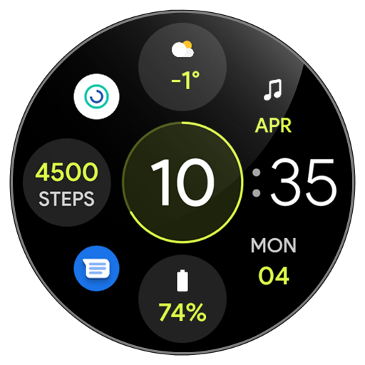 Awf OS 3 Digital: Watch face