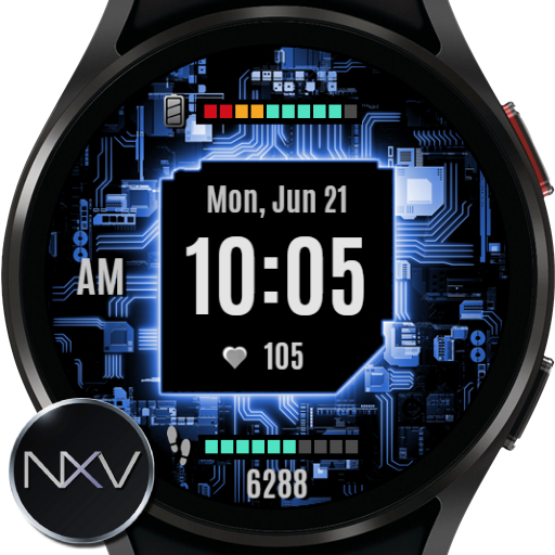 NXV90 Digital Tech Watch face